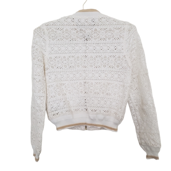 Anthropologie Hei Hei Cleo Lace Bomber Jacket XS - Picture 4 of 12